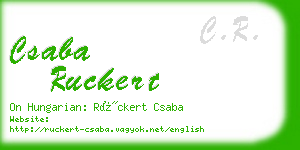 csaba ruckert business card